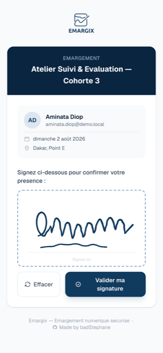 Signature électronique horodatée sur mobile